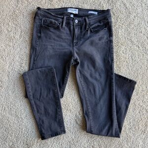 FRAME Denim Le Skinny de Jeanne Womens 29 Gray Skinny Stretch Jeans Mid Rise